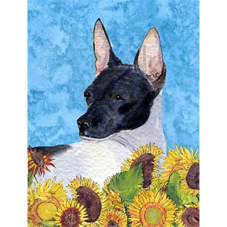 PATIOPLUS 11 x 15 In. Rat Terrier Flag; Garden Size PA245701